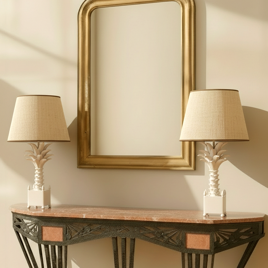 HIGH-GLOSS WHITE / ECRU EDGING