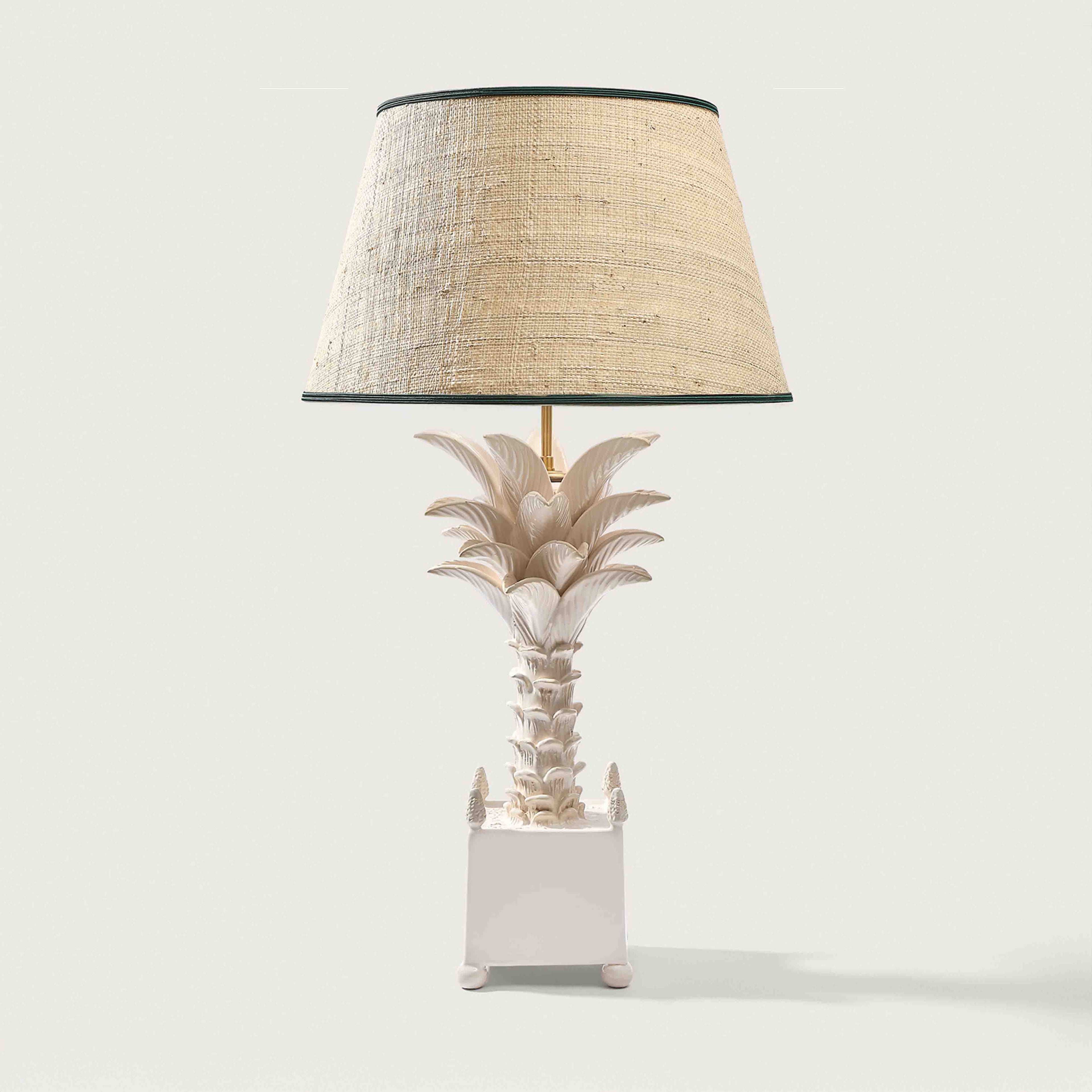 BLANC BRILLANT / LISERET VERT